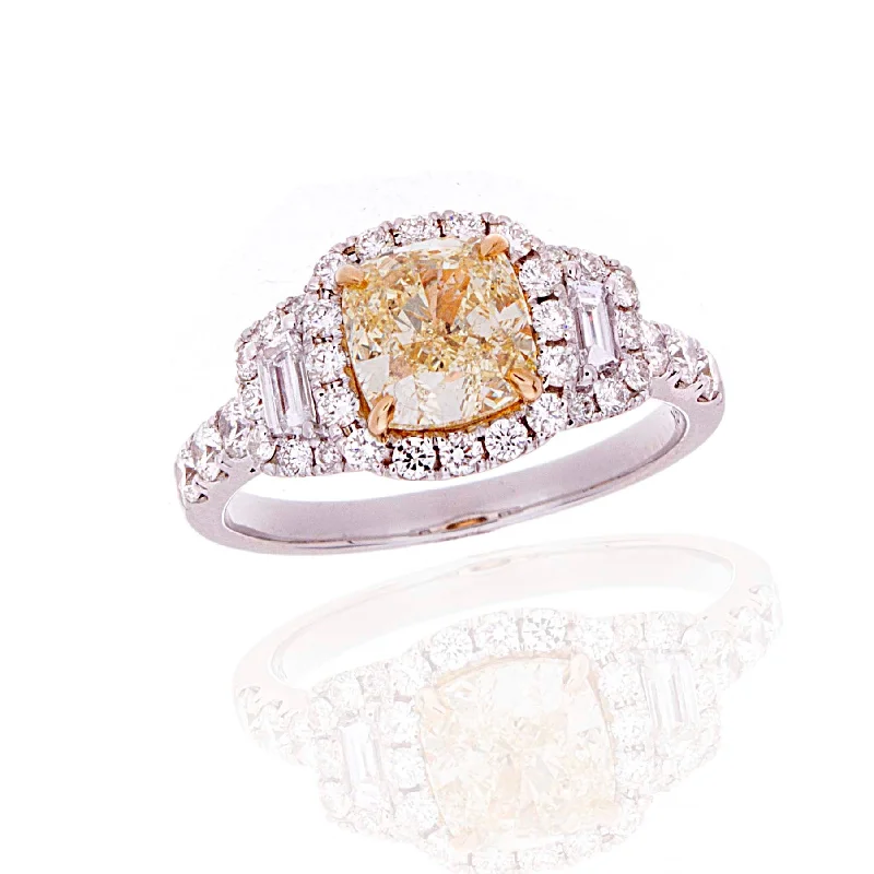 Fancy Yellow Diamond Solitaire Ring