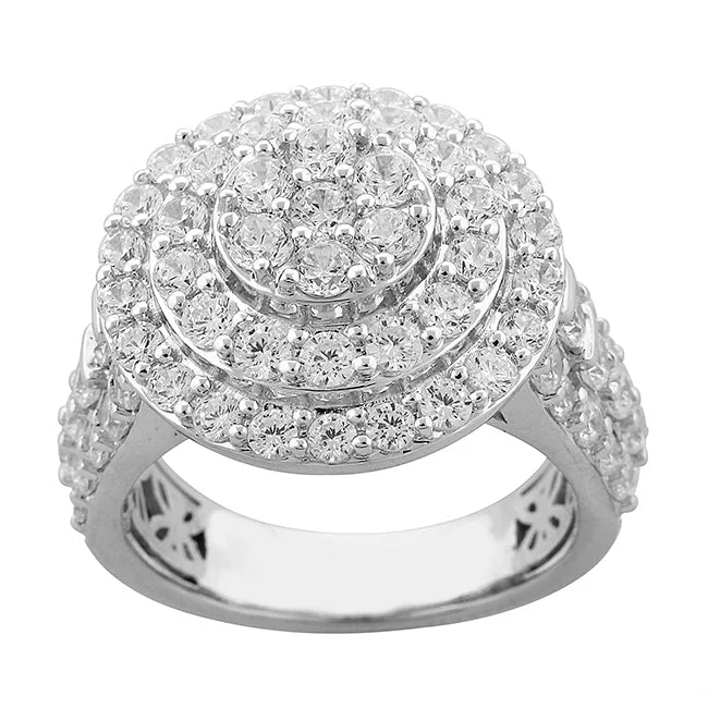 Red Hot Deal 3 CTW Diamond Engagement Ring in 10KT White Gold