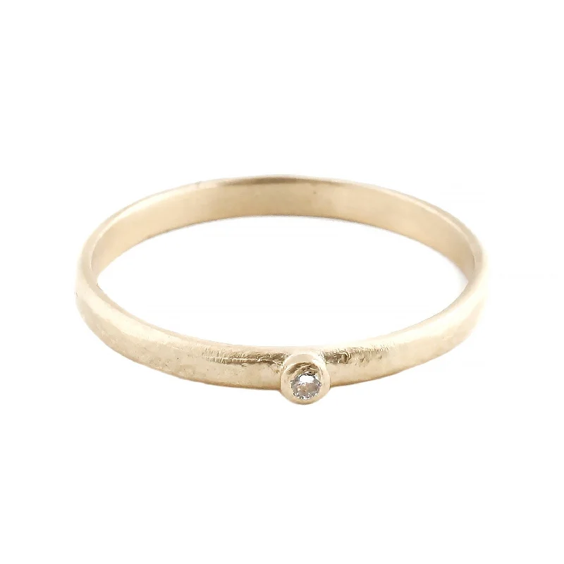 Gold One Diamond Ring