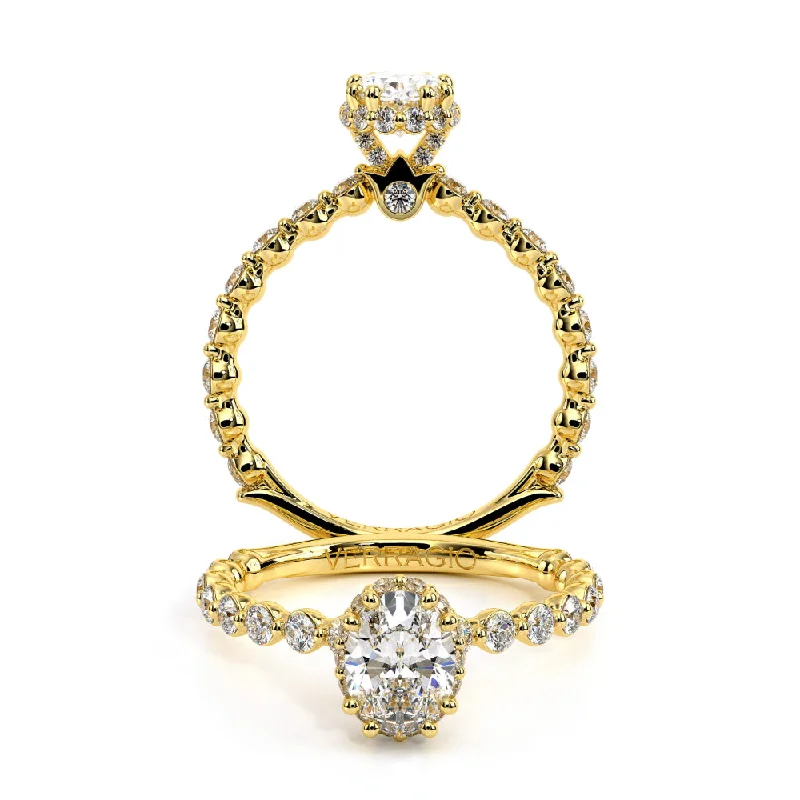 Verragio Renaissance 14k Oval Diamond Engagement Ring with Stardust Halo