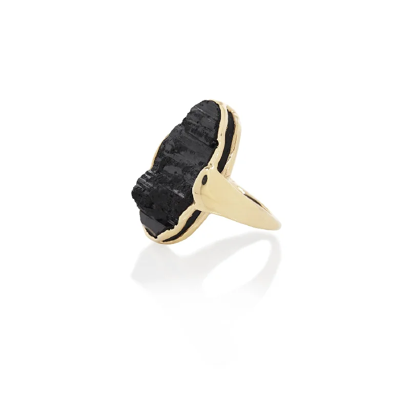 Black Tourmaline Amulet Ring X