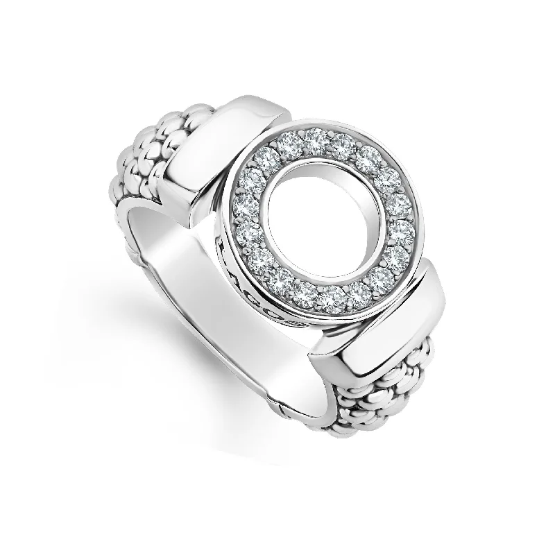 Caviar Spark Diamond Circle Caviar Ring