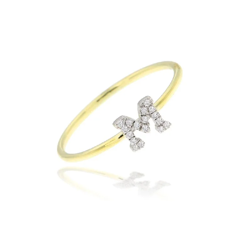 Meira T  Diamond Initial Ring