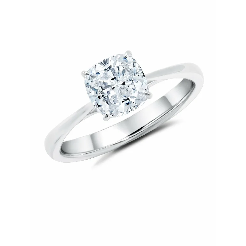 CRISLU Cushion Cut Solitaire Ring