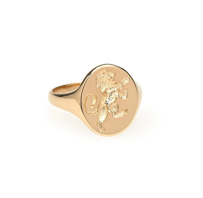 GOLD ZODIAC SIGNET RINGS