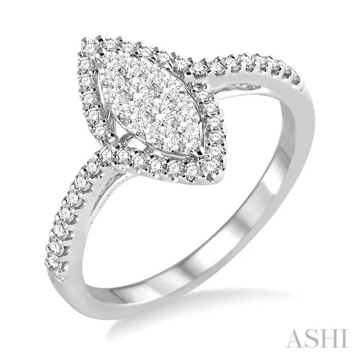 MARQUISE SHAPE HALO LOVEBRIGHT ESSENTIAL DIAMOND RING