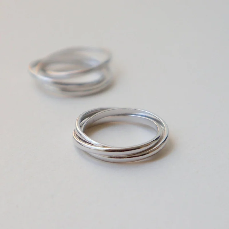 Limited-Time Jewelry Discounts – Shine Without The Splurge 'Anya' Interlocking Ring All Silver