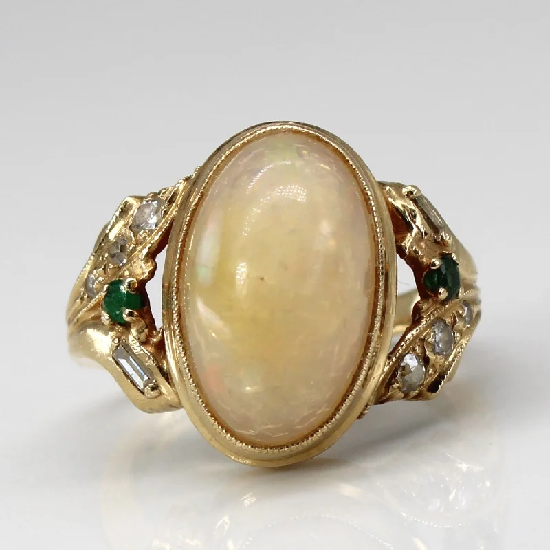 Exclusive Jewelry Sale Event – Shop Now Opal & Multi Gemstones Ring | 5.00ct | 0.04ctw | 0.02ctw | SZ 5 |