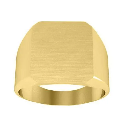 Cut Corner Square Signet Ring - 13mm x 13mm