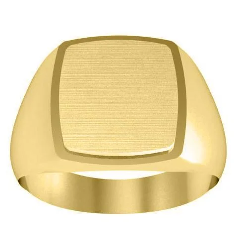 Step Edge Square Signet Ring - 10mm x 10mm