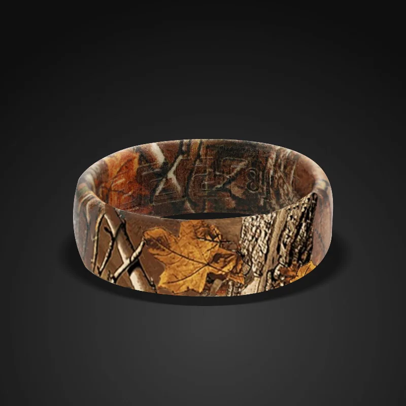 Brown Camo Silicone Ring - Ergonomic Silicone Camo Band with Lifetime Warranty