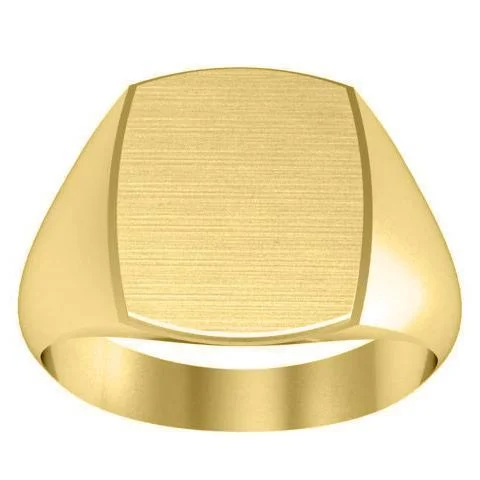 Step Edge Square Signet Ring - 15mm x 13mm