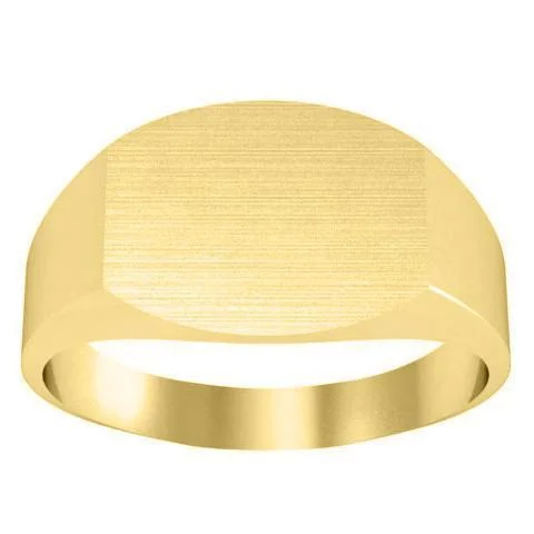 Cigar Band Signet Ring - 13mm x 10mm