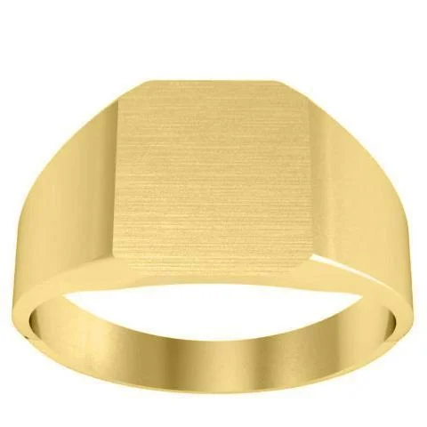 Cut Corner Square Signet Ring - 11mm x 10mm