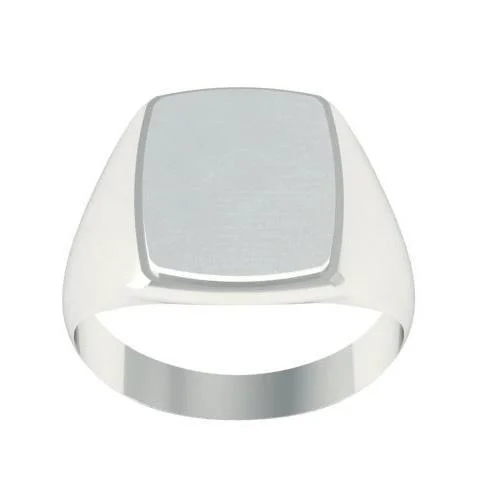 Step Edge Square Signet Ring - 15mm x 13mm