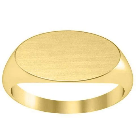 Elongated Oval Signet Ring - 17mm Wide