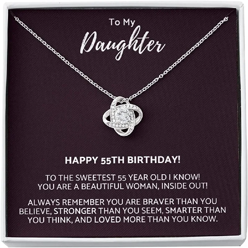 50th Birthday Necklace The Love Knot Necklace Happy 50th Birthday Daughter Daughter From Dad My Daughter Unique Gift