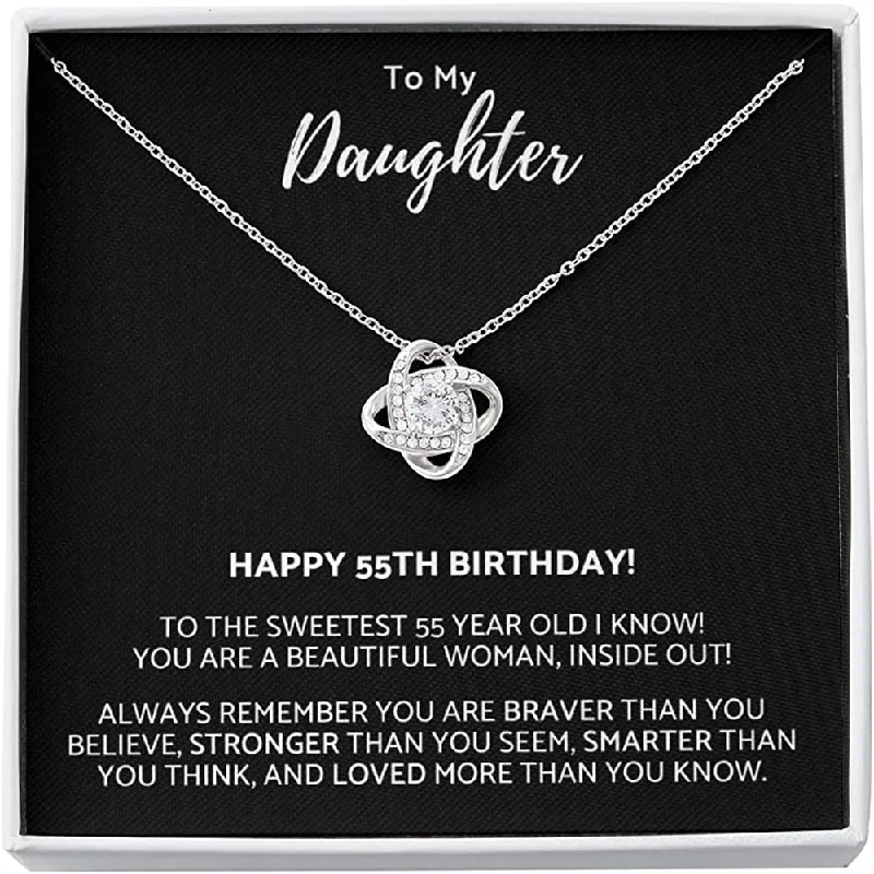 54th Birthday necklace The Love Knot Necklace Happy 54th Birthday Daughter Daughter Gift From Mom From Dad My