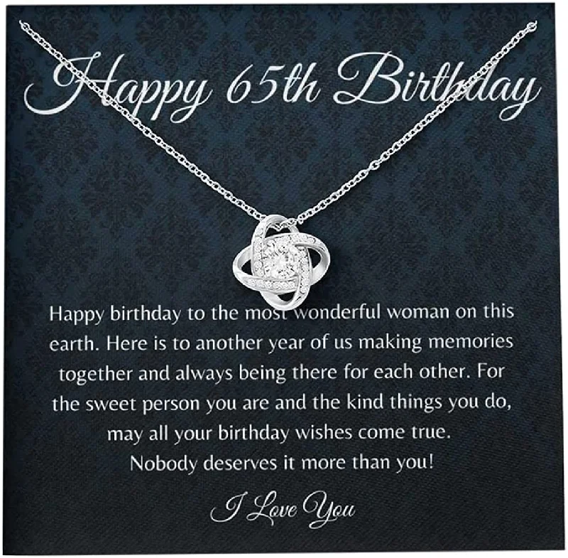 65th Birthday necklace Message Card With Necklace Box Gift Necklace For Wife Gift For Wife For Wife Box Gift For