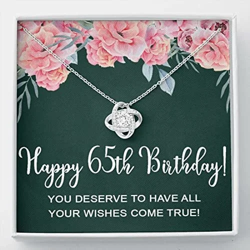 65th Birthday Necklace The Love Knot Necklace Mom NecklaceGifts For Women Unique Gift Necklace for Birthday Unique