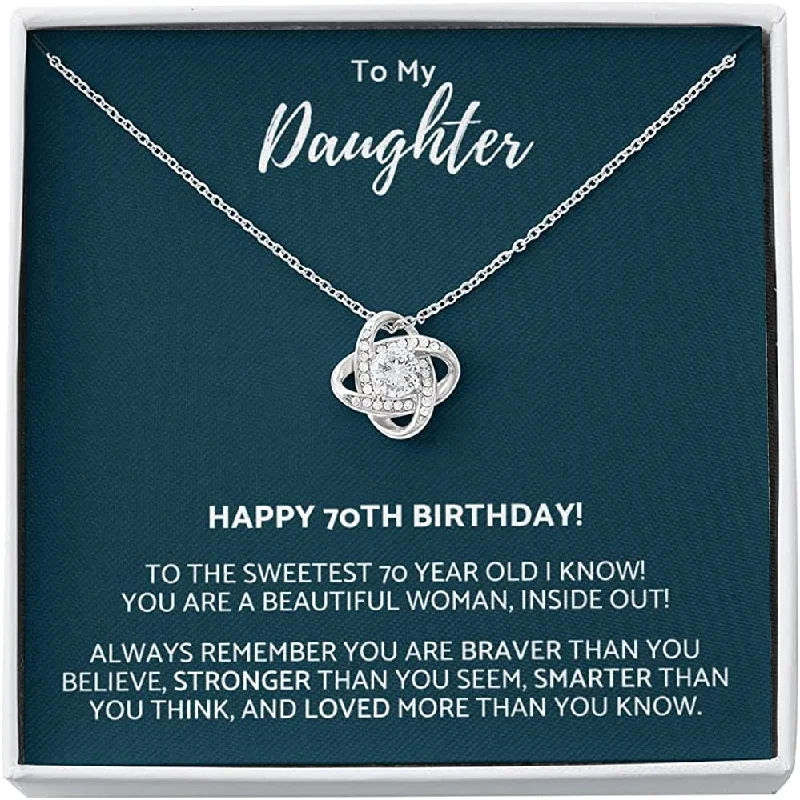 70th Birthday Necklace Daughter 70th From Mom From Dad My Daughter Unique Gift Necklace for Birthday Congratulations