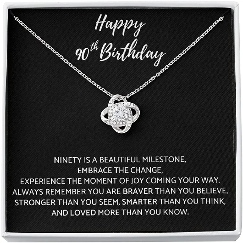 90th Birthday Necklace Gift forSister Best Girl Friend Female Daughter Niece Cousin Mom Grandma Auntie Lady Unique