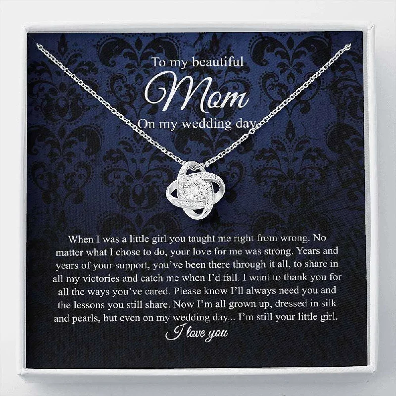 Wedding Necklace Gift To Mom on My Wedding Day - Your Little Girl - Mother of the Bride Gift From Daughter - Mother of