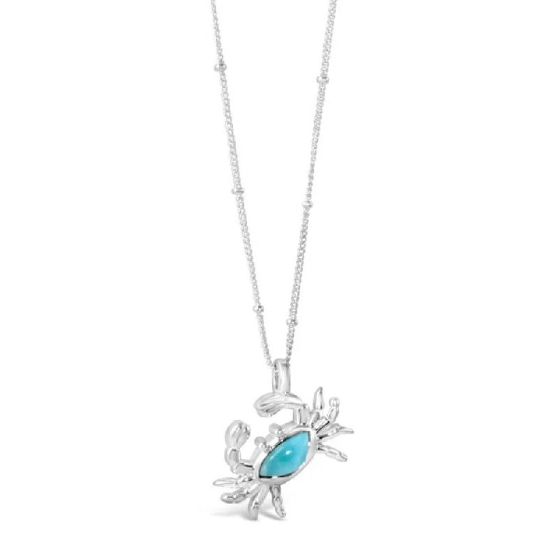 High-End Sparkle, Low-End Prices – Jewelry Sale Live Dune Jewelry Sterling Silver Larimar Crab Necklace