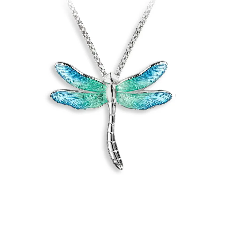 Discounted Jewelry For A Glamorous Look Nicole Barr Sterling Silver Blue Dragonfly Necklace