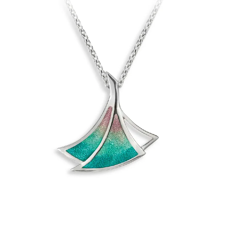 High-End Sparkle, Low-End Prices – Jewelry Sale Live Nicole Barr Turquoise Watercolor Triangles Pendant