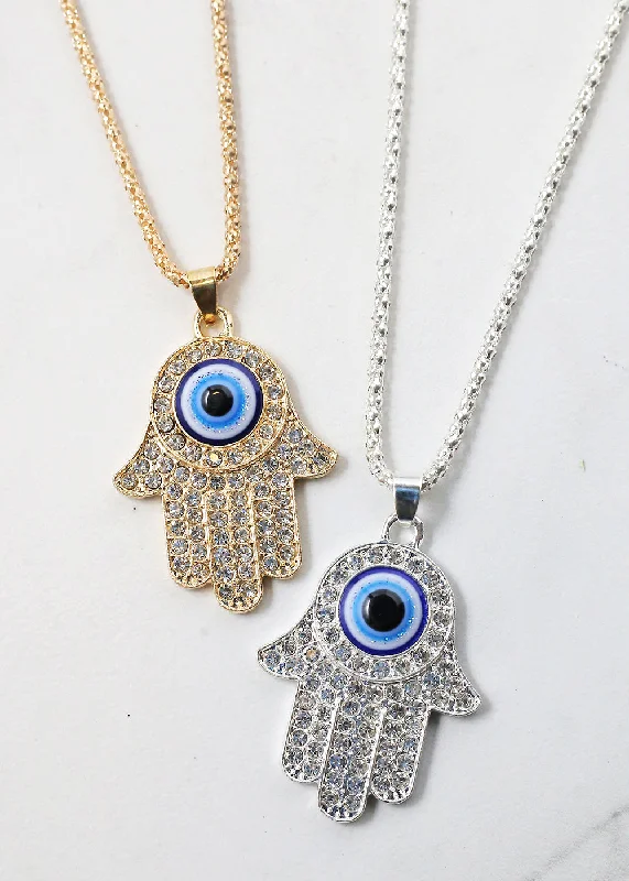 Flash Sale On Stunning Jewelry – Don't Miss Out Rhinestone Hamsa Hand Necklace