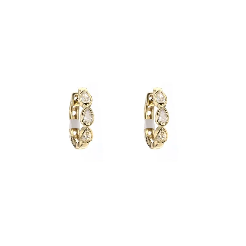 Get Ready To Sparkle – Special Jewelry Discounts 0.60 ctw Diamond Bezel Set Pear Earrings