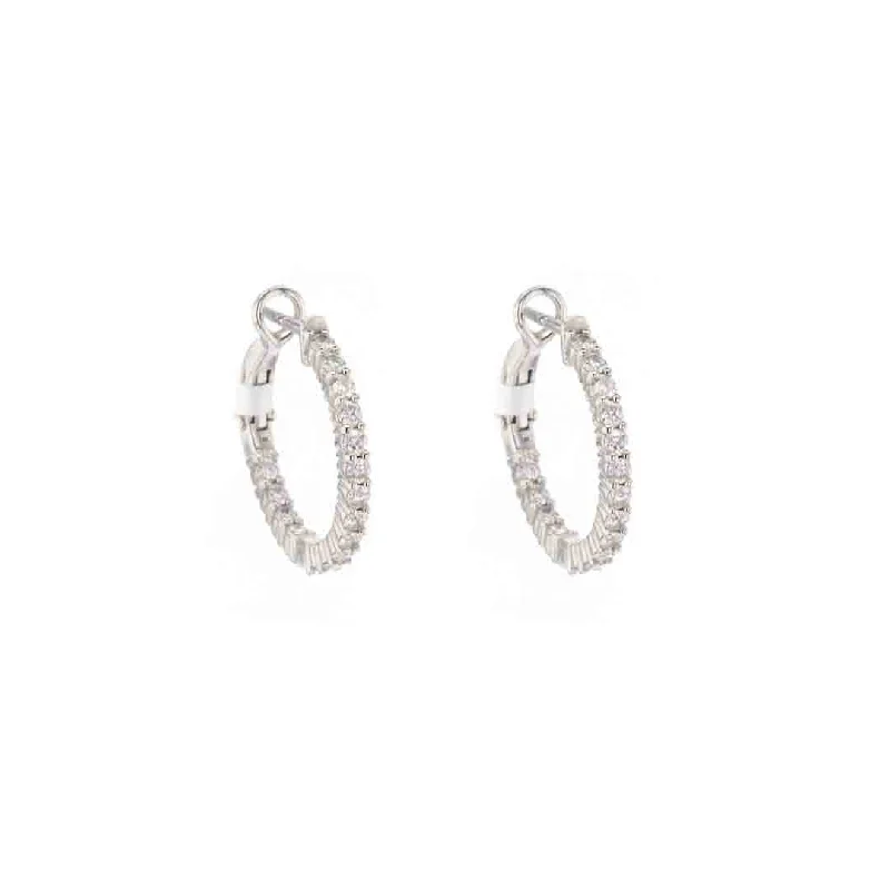 Unique Jewelry For Less – Shop The Sale Now 1.00 ctw Diamond Inside-Out Hoop Earrings