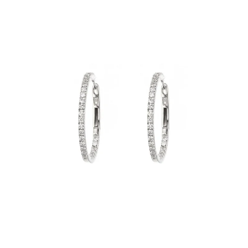 Affordable Luxury Jewelry For Every Occasion 1.02 ctw Diamond Inside-Out Hoop Earrings