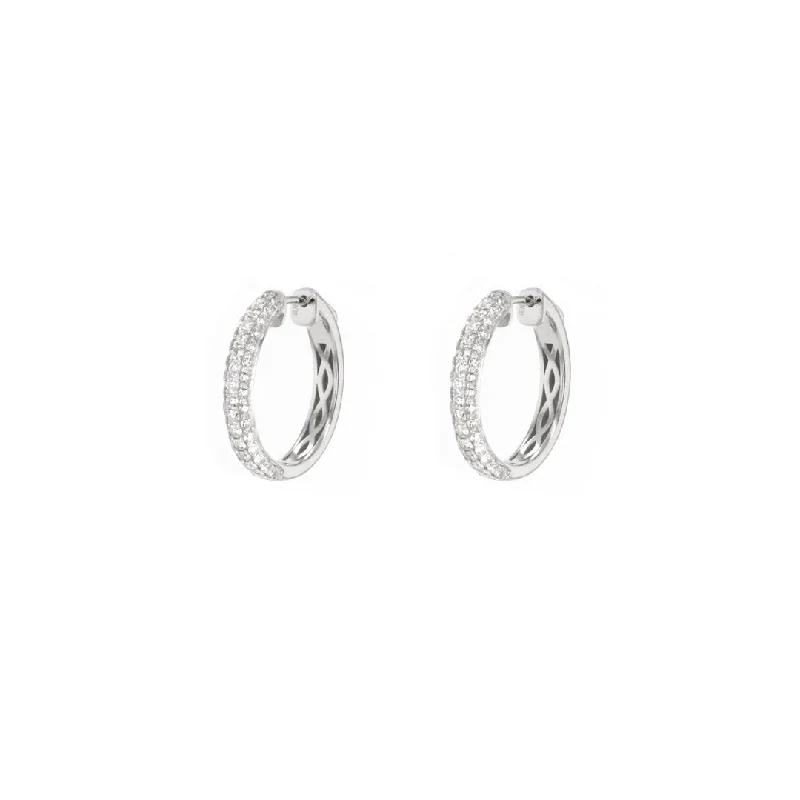 Elegant Jewelry Pieces At Unbelievable Prices 1.10 ctw Diamond Hoop Earrings