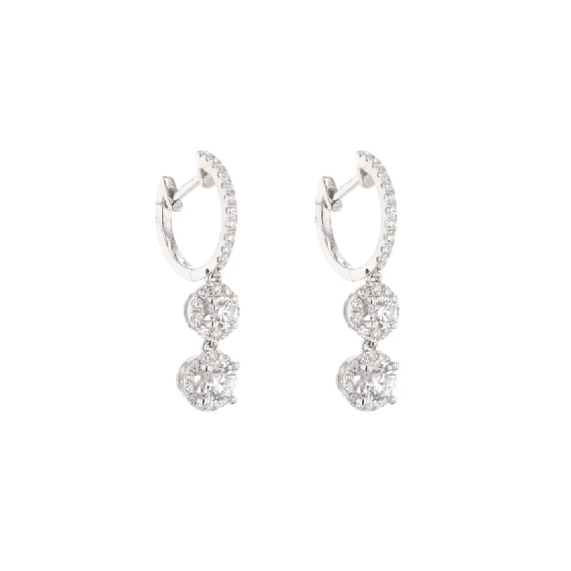 Versatile Layering Jewelry For Effortless Chic 1.23 ctw Diamond Drop Earrings