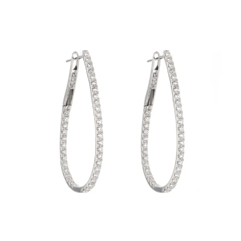 Handcrafted Jewelry Sale – Unique Designs At Low Prices 1.33 ctw Diamond Inside-out Hoop Earrings