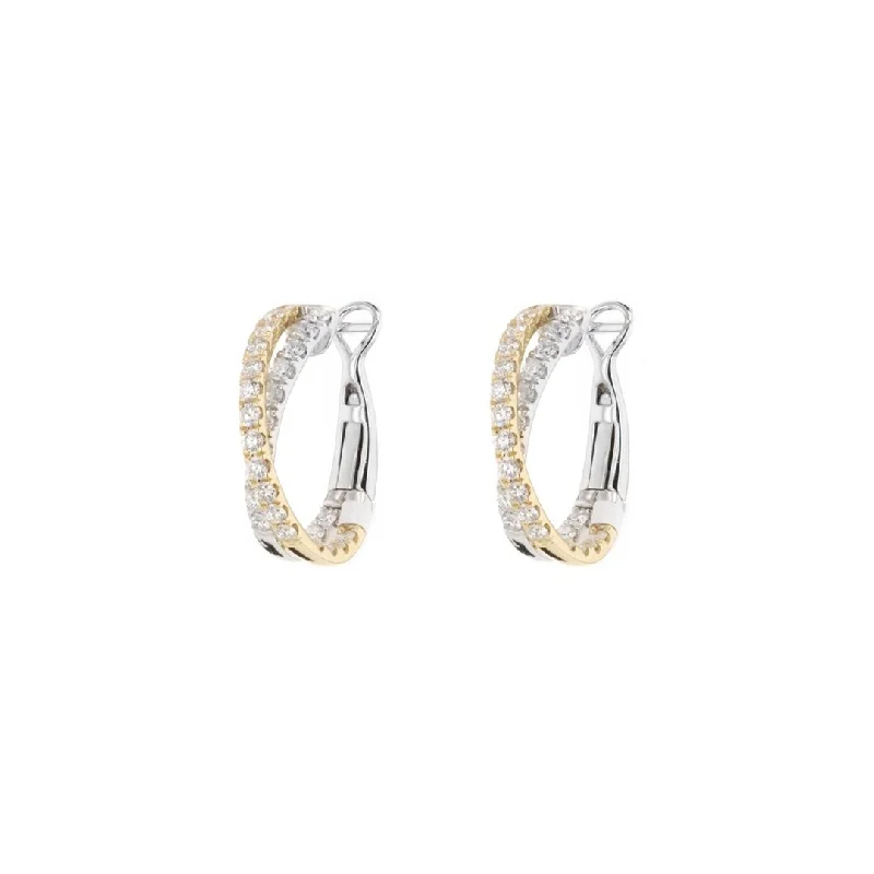 Exclusive Jewelry Discounts – Shop Now For Savings 1.76 ctw Diamond Inside-Out Hoop Earrings