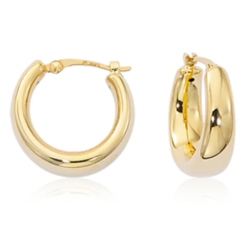 Seasonal Jewelry Sale – Upgrade Your Style Today 14k Gold Small Tapered Hoop Earrings