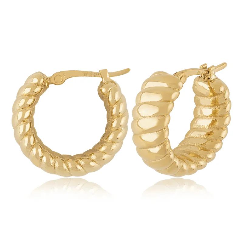 Unmissable Discounts On Timeless Jewelry Pieces 14k Gold Multi Twist Snap-Down Hoop Earrings