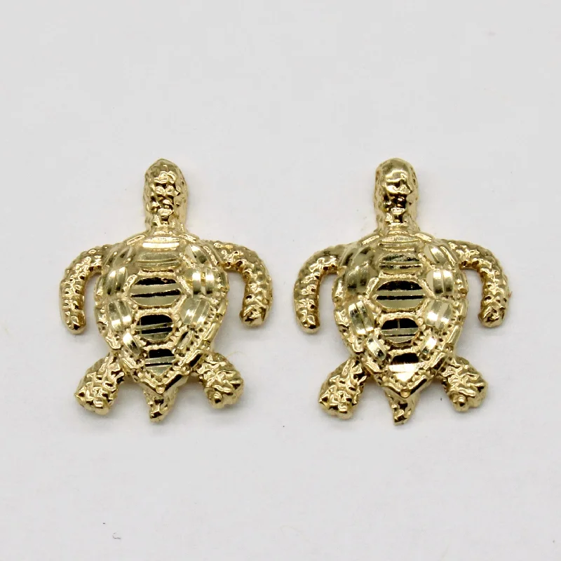 Affordable Luxury Jewelry – Style At A Great Price 14k Yellow Gold Turtle Earrings