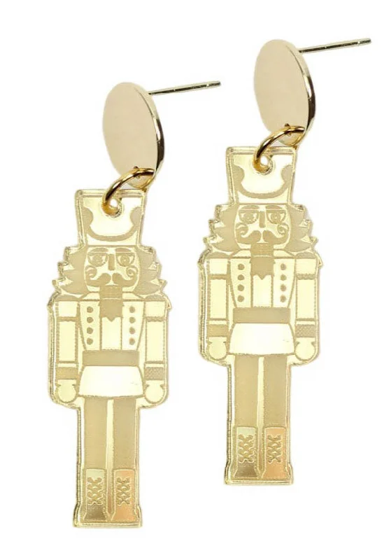 Sparkle For Less – Shop Jewelry Deals Now The Gold Mirror Nutcracker Earring