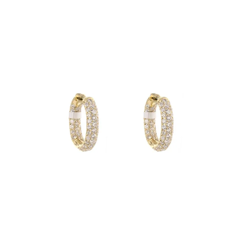 Jewelry Flash Sale – Stylish Designs At Unbeatable Rates 3.05 ctw Diamond Inside-Out Hoop Earrings