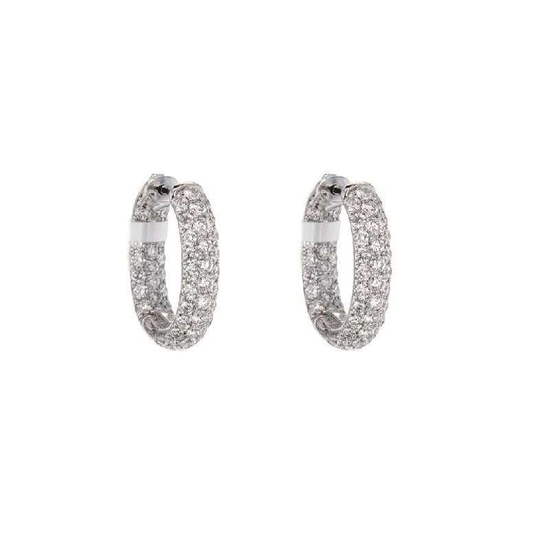 Discover Unique Jewelry With Special Limited-Time Offers 3.05 ctw Diamond Inside-Out Hoop Earrings