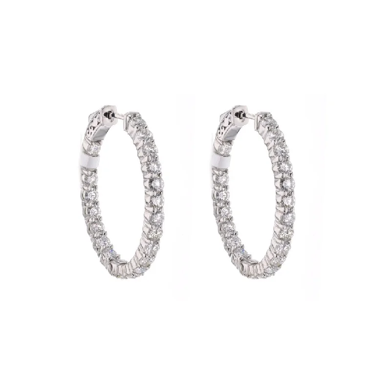 Celebrate Every Occasion With Sparkling Savings 4.36 ctw Diamond Inside-Out Hoop Earrings