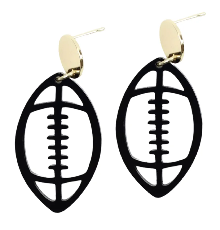 Flash Deals On Fine Jewelry – Shop Before It's Gone Acrylic Football Earring - Black