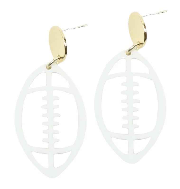 Jewelry Sale Alert – Shop Timeless Elegance Today Acrylic Football Earring - White