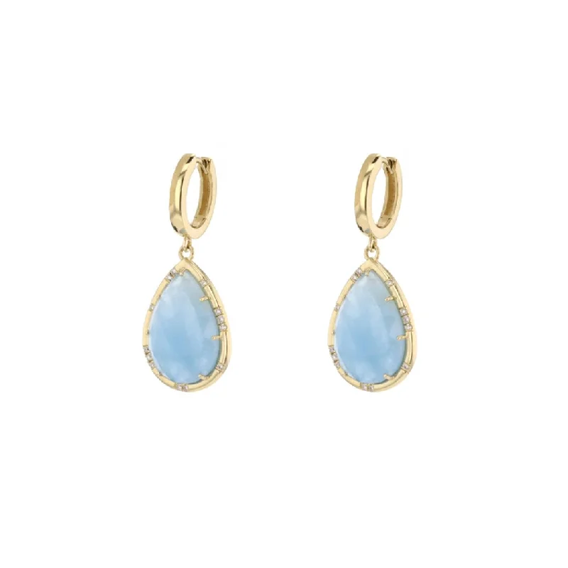 Elegant Jewelry At Unbeatable Offers – Shop Before It's Gone Aquamarine & Diamond Drop Earrings