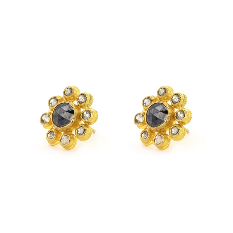 Elegant Jewelry, Exclusive Prices – Shop Now Black Diamond Flower Earrings