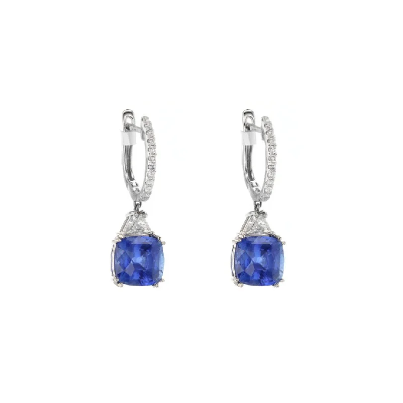 Affordable Elegance – Special Jewelry Sale Now Live Blue Sapphire & Diamond Drop Earrings